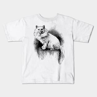 Feline Four Legged Family Member Kids T-Shirt